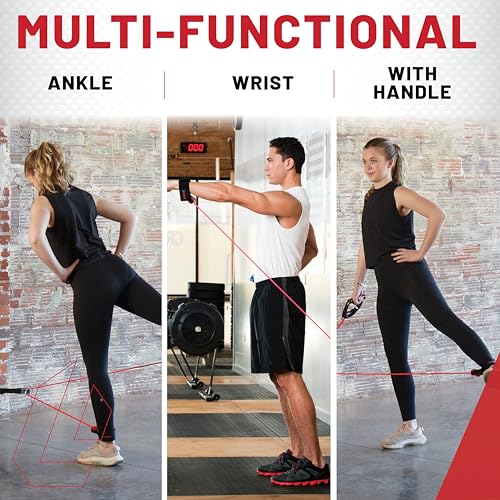 Lifeline Fitness Ankle and Wrist Attachments for Exercise Resistance Cables to Isolate and Target Muscle Groups , Black - Image 3