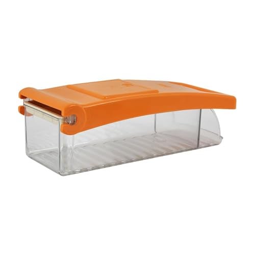 Blluex Manual Hand Press Push Chopper for Effortless Chopping Vegetables & Fruits Slicing & Dicing for Onion, Potato & Tomato | Chopping Cutting Set for Daily Use (Orange) - Image 2