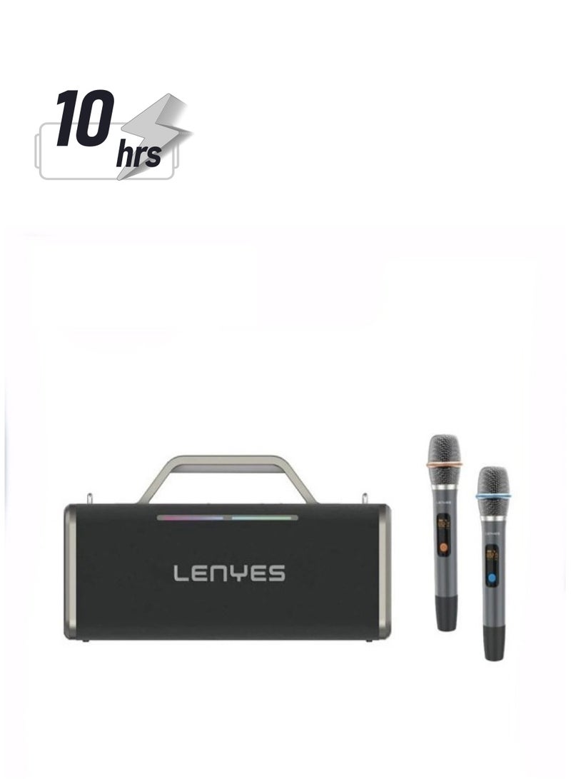 Lenyes S838 Wireless Speaker with Bluetooth 5.0 , 360° surround sound effect Diaphragm on both sides，Support Bluetooth, TF card, USB drive, AUX,TWS,and instrument direct connection - Image 1