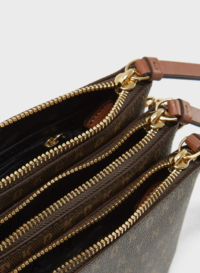 DKNY Triple Zip Crossbody