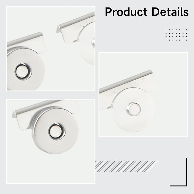 YHOMU 24 Pairs Metal No-Sew Strong Attachment Force Snaps Set, Silver, Gold, Gunmetal, Bronze Clasps, Closure Fasteners for Bags, Purses, Clothing, DIY Projects - Image 2