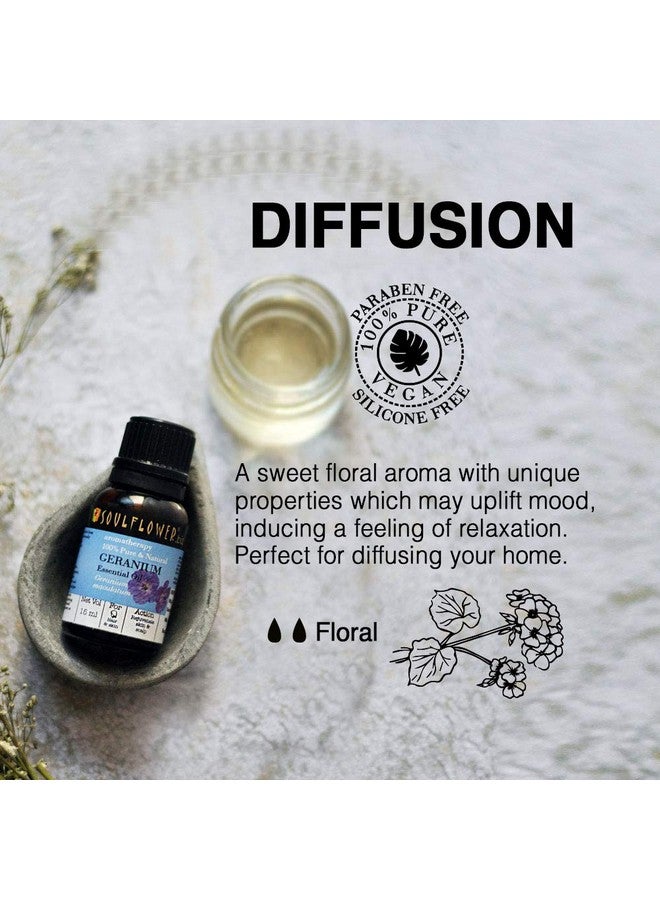 Soulflower Geranium Essential Oil For Moisturizing Hair & Skin 100% Pure, Natural & Undiluted Essential Oil, Ecocert Cosmos Organic Certified, (Pack Of 2) 15Ml Each - Image 5