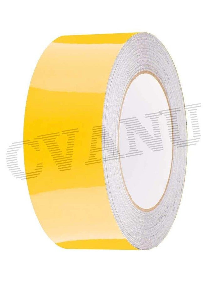 CVANU Dark Yellow Gloss Self- Adhesive Vinyl Tape Roll (Size 4inch X 25Feet)