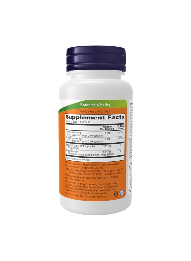 now Foods Chlorophyll 100 mg Caps, 90 ct - Image 2