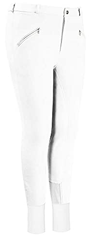 TuffRider Men's Regular Cotton Full Seat Breech, White, 34 - Image 4