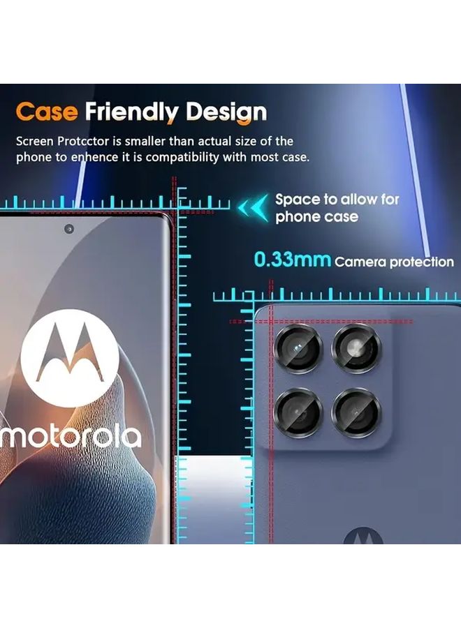 2 Sets Tempered Glass Screen Protector for Motorola Edge 60 Fusion with 2 Camera Lens Protectors - Image 5