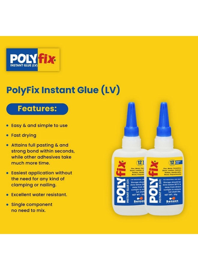 POLYFIX Polyfix Low Viscosity Glue For Acrylic Pasting, flex bonding | Fast Drying, bonds in seconds, waterproof| For Footwear, Helmets, Toys, Handicrafts, Ceramic & Porcelain Pasting & Repair etc. 125g - Image 2