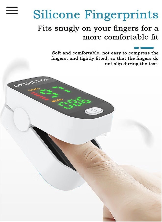 Ocean - Finger Pulse Oximeter, Medical Pulse Meter, Finger Clip Pulse Oximeter Monitor for Adults and Child, Portable Digital Reading LED Screen Heart Rate Monitor for Home, Sports and Travel Use - Image 1