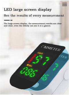 Ocean Finger Pulse Oximeter, Medical Pulse Meter, Finger Clip Pulse Oximeter Monitor for Adults and Child, Portable Digital Reading LED Screen Heart Rate Monitor for Home, Sports and Travel Use  - Image 4