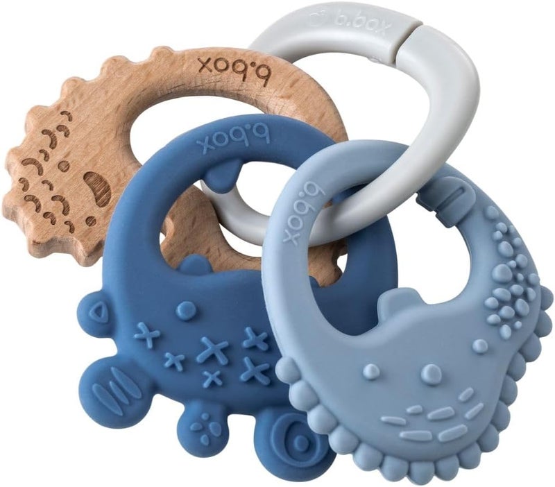 b.box Trio Teether - Lullaby Blue - Image 1