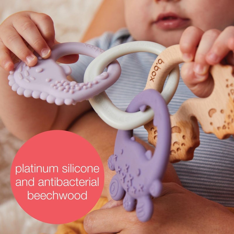 b.box Trio Teether - Lullaby Blue - Image 3
