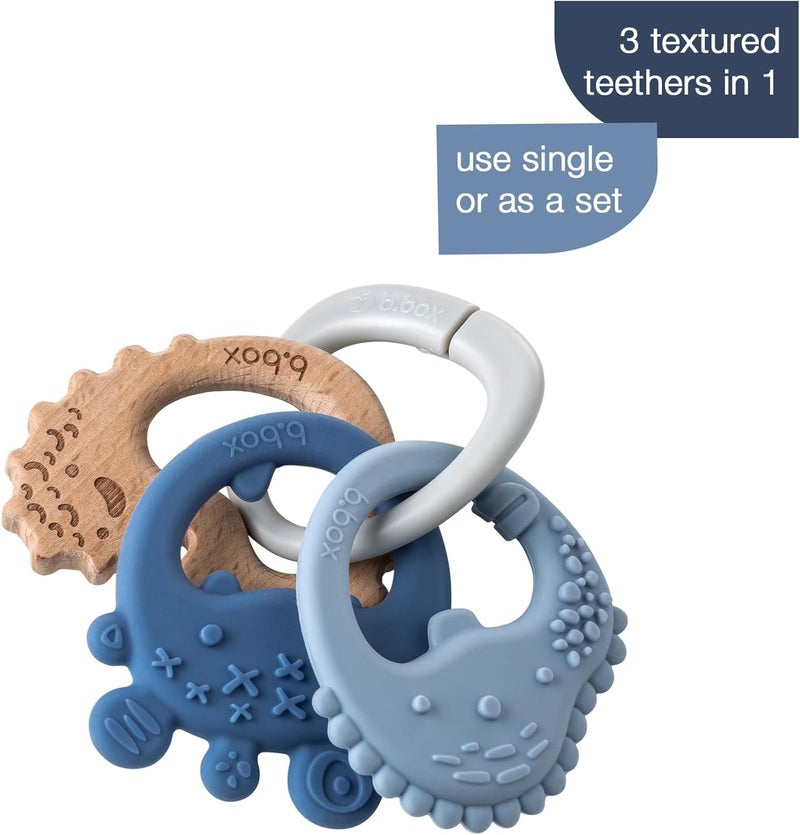 b.box Trio Teether - Lullaby Blue - Image 2
