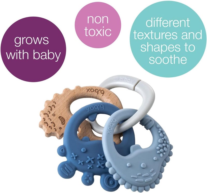 b.box Trio Teether - Lullaby Blue - Image 5