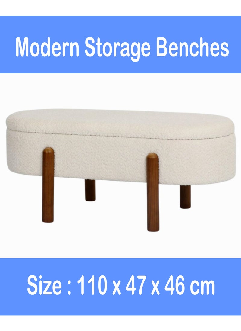 Living Modern Storage Benches Rectangular Footrest Living Room Bedroom110*47*46 CM  - Image 1