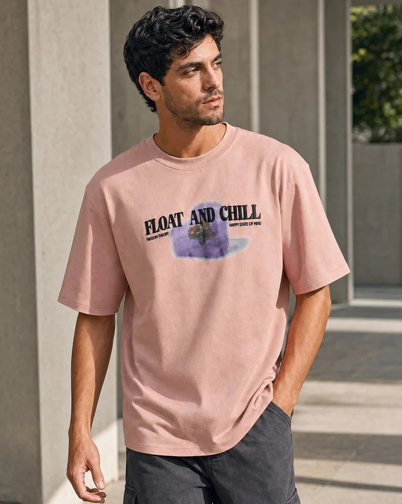 NOBERO NOBERO Men's Premium Oversized Printed T-Shirt