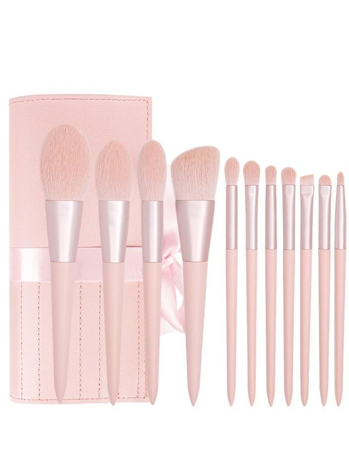 Meiyilan Pink makeup brush wholesale beauty tools 11 makeup brush set apricot Macaron makeup brush - Image 1
