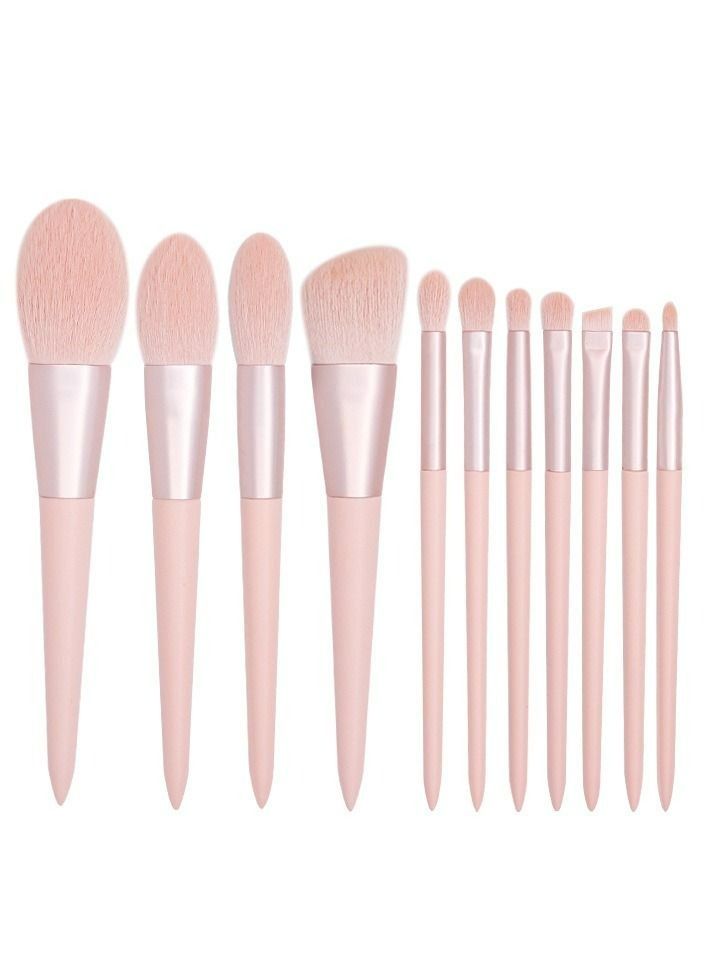 Meiyilan Pink makeup brush wholesale beauty tools 11 makeup brush set apricot Macaron makeup brush - Image 3