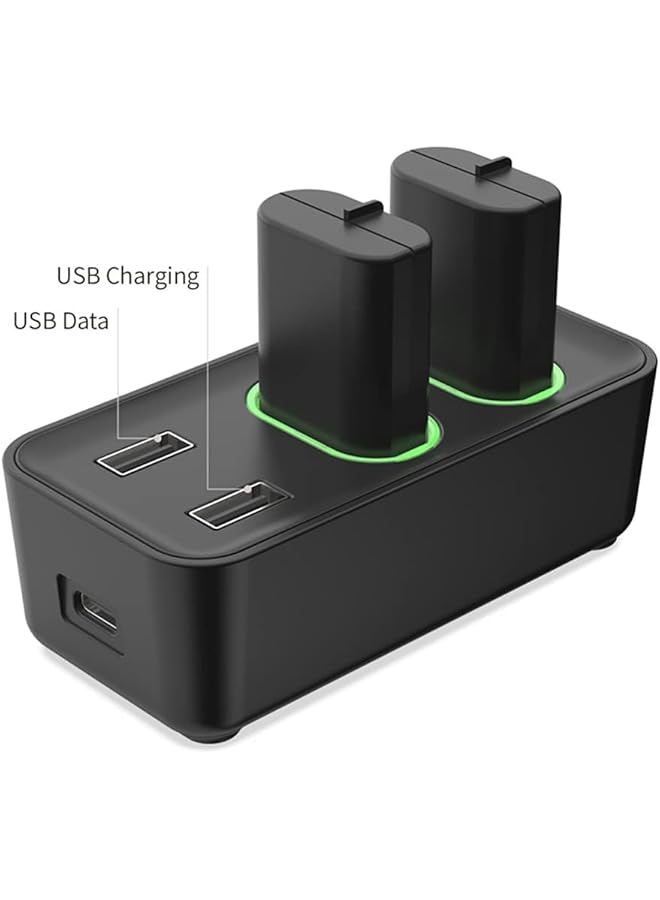 NALACAL Charger For Xbox Controller Battery Pack 2 X 800Mah Rechargeable Batteries Usb Charging Station For Xbox Series X Series S Xbox One Controllers Accessories Kit  - Image 4