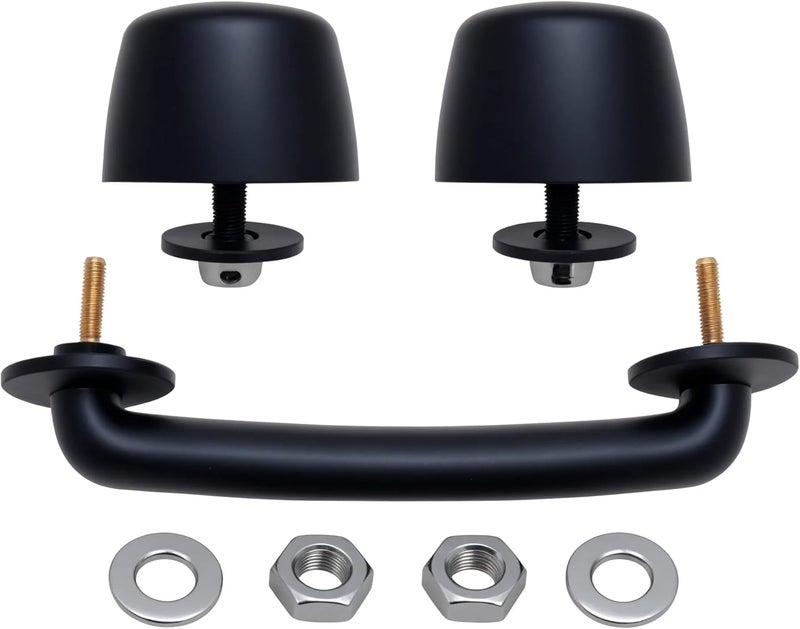 wfsulee Front Windshield Hold Down Bracket, Rubber Bumper Cushion Hood Bump Stop Compatible With Jeep Wrangler JK 1997-2018 TJ 1997-2006 Replace for KJ71051BK 55176422 Ergonomic build - Image 1