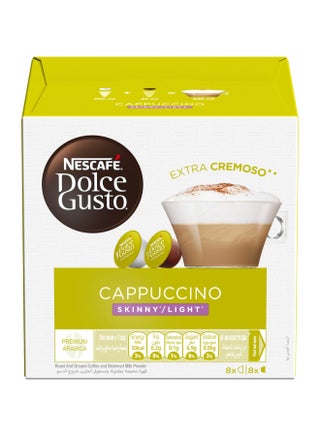 Dolce Gusto Skinny And Unsweetened Capsules Cappuccino 16 Capsules 161.6grams - view 4