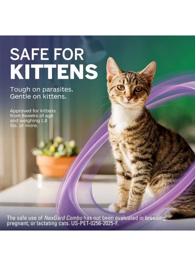 NexGard Combo drops against fleas, ticks and helminths for cats (3 pipette) Under 2.5 kg - Image 2