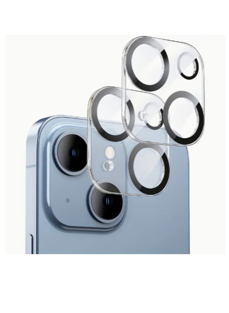 Generic - Camera lens protector for iPhone 15 6.1 inch and iPhone 15 Plus 6.7 inch, 9 hardness tempered glass, anti-scratch, suitable for case, does not affect night shots, HD transparent, 2 pieces - Image 1