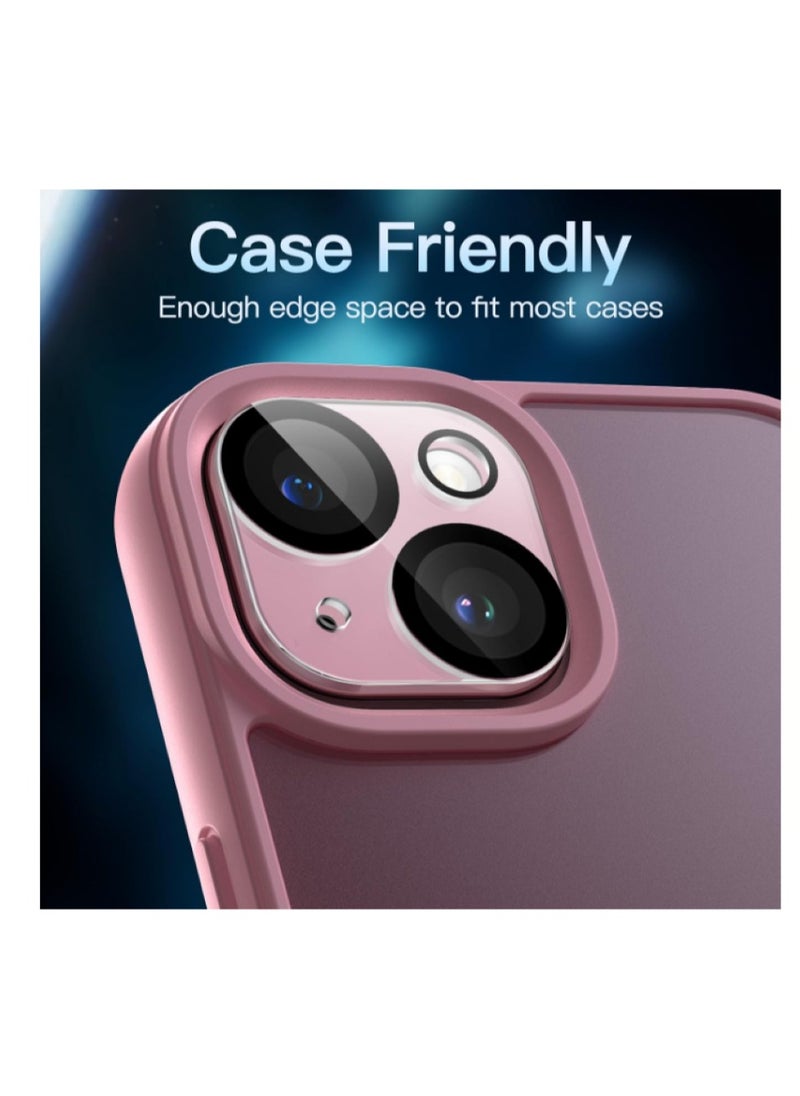 Generic - Camera lens protector for iPhone 15 6.1 inch and iPhone 15 Plus 6.7 inch, 9 hardness tempered glass, anti-scratch, suitable for case, does not affect night shots, HD transparent, 2 pieces - Image 1