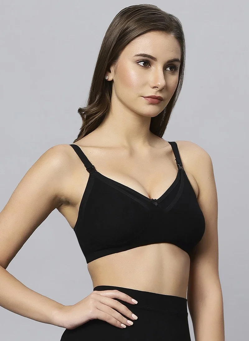 Tummy  TUMMY Bamboo Cotton Non-Padded Wired free Bra with 2pc Breast Pad for Women | Best Price UAE