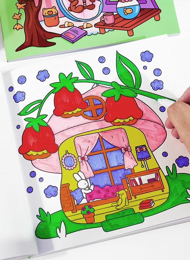 Coloring Book for Adults & Teens: Cute characters with easy coloring designs - Image 3