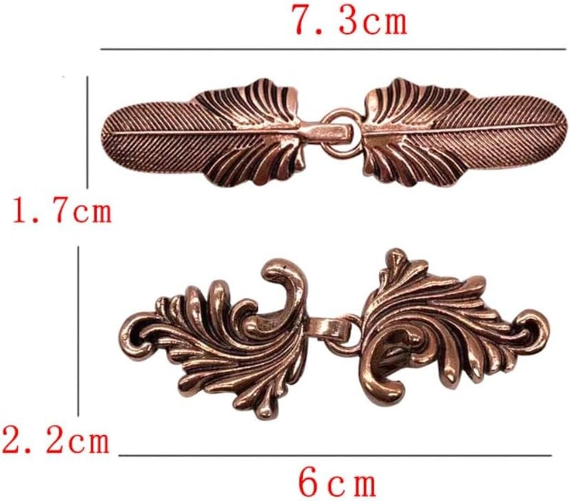 4pcs Shawl Clips Set, Vintage Cardigan Collar Clips Dress Shirt Brooch for Women Cape Cloak Cinch Closure Clip(Bronze) - Image 5