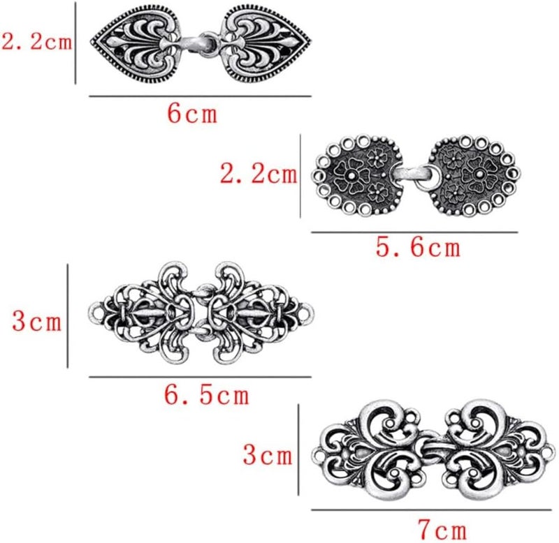4pcs Shawl Clips Set, Vintage Cardigan Collar Clips Dress Shirt Brooch for Women Cape Cloak Cinch Closure Clip(Bronze) - Image 3
