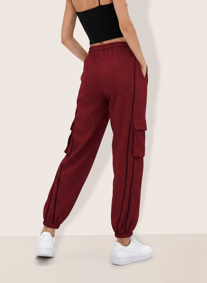 Freehand  Women Relaxed Fit Solid High Rise Joggers  | Best Price UAE