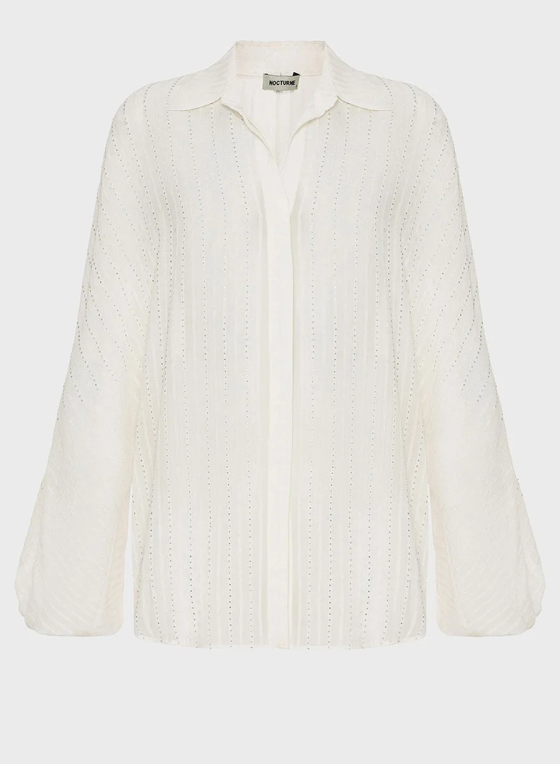 Nocturne Button Down Flowy Shirt