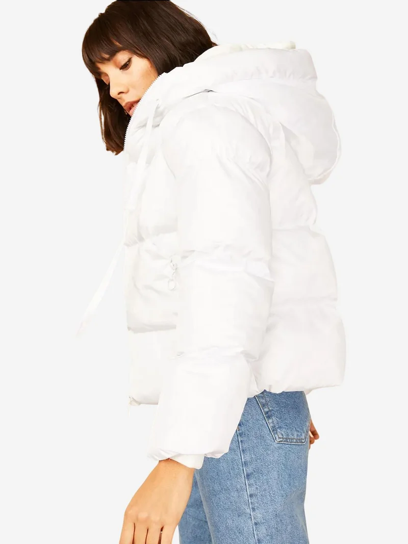 Bianco Lucci LUCCI Hooded Puffer Coat