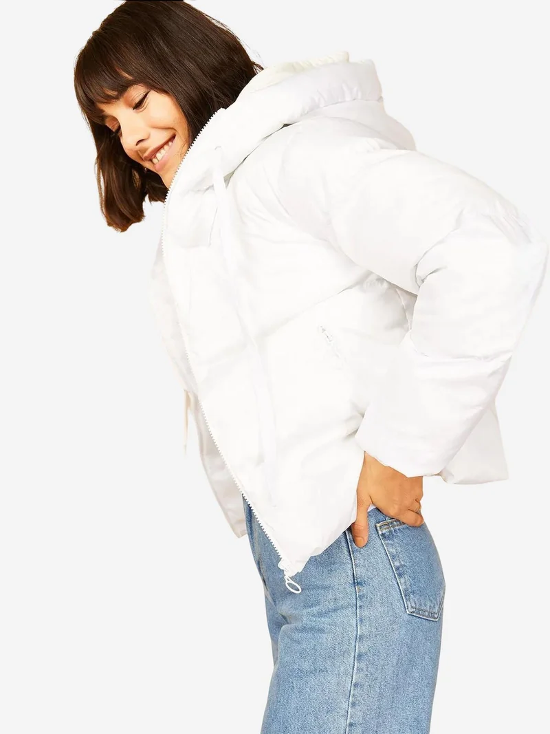 Bianco Lucci LUCCI Hooded Puffer Coat