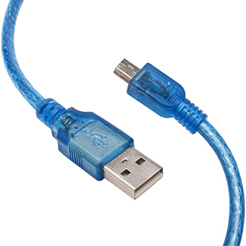 JIUWU Blue Short USB 2.0 A Male to Mini 5Pin B Male Data Charging Cable 30cm - Image 5