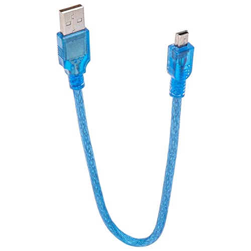 JIUWU Blue Short USB 2.0 A Male to Mini 5Pin B Male Data Charging Cable 30cm - Image 2