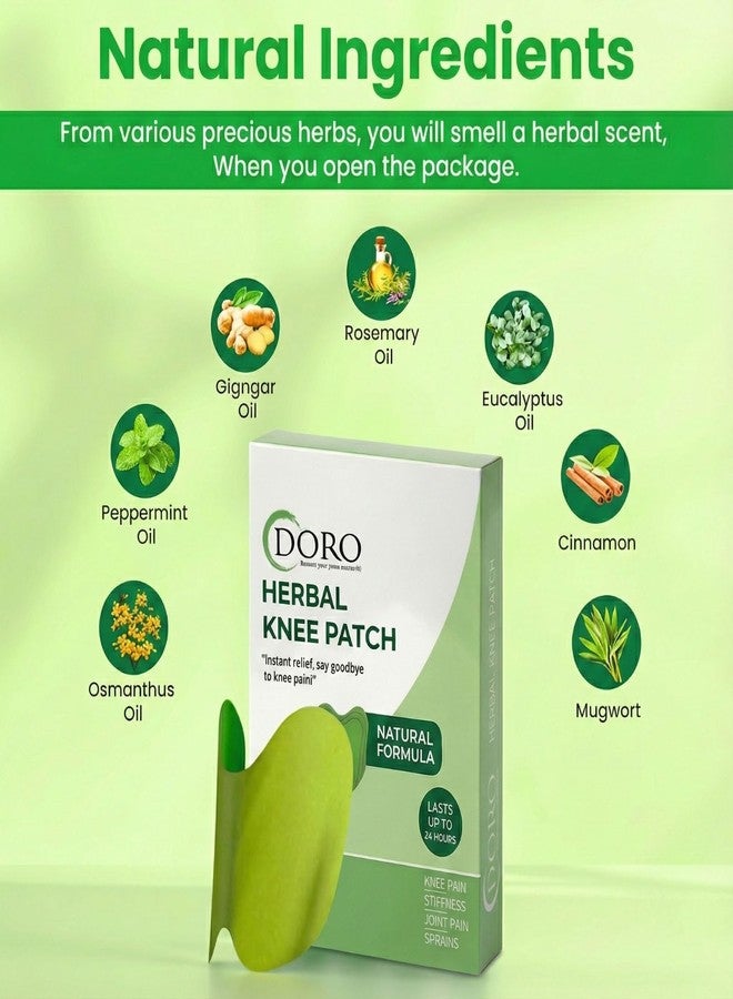 DorobyKE Herbal Pain Relief Patches - Pain Patches (Specially Designed for Knee Joints | 100% Safe & Natural Knee Pain Relief Products | Instant Relief | No Side Effects (Pack of 40 - Image 3