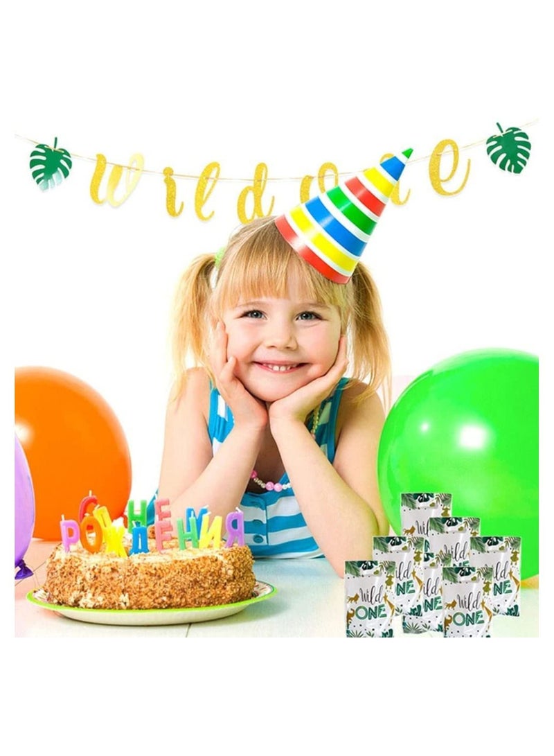 SYOSI Party Favor Bags, 50Pcs Jungle Party Bag, Gift Bag, Jungle Safari Party Favors, Plastic Goodies Candy Treat Snack Bag for Kids Jungle Safari Animal Birthday Baby Shower Holiday Party Supplies - Image 2