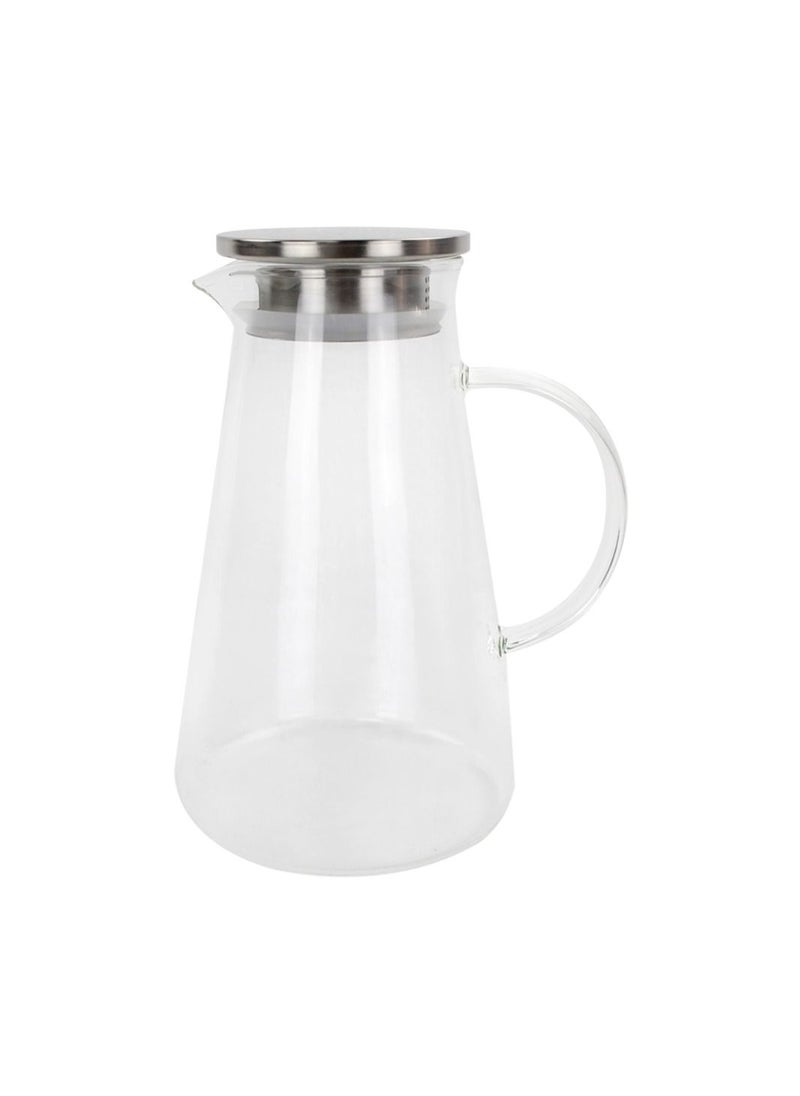 Home Smart Modern Design Borosilicate Glass Pitcher 1.6 LT with Stainless Steel Lid Water Pitcher by Home Smart  - Image 2