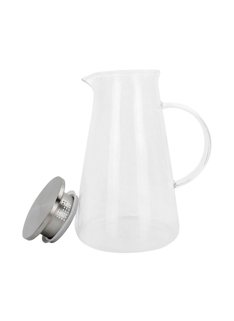 Home Smart Modern Design Borosilicate Glass Pitcher 1.6 LT with Stainless Steel Lid Water Pitcher by Home Smart  - Image 1