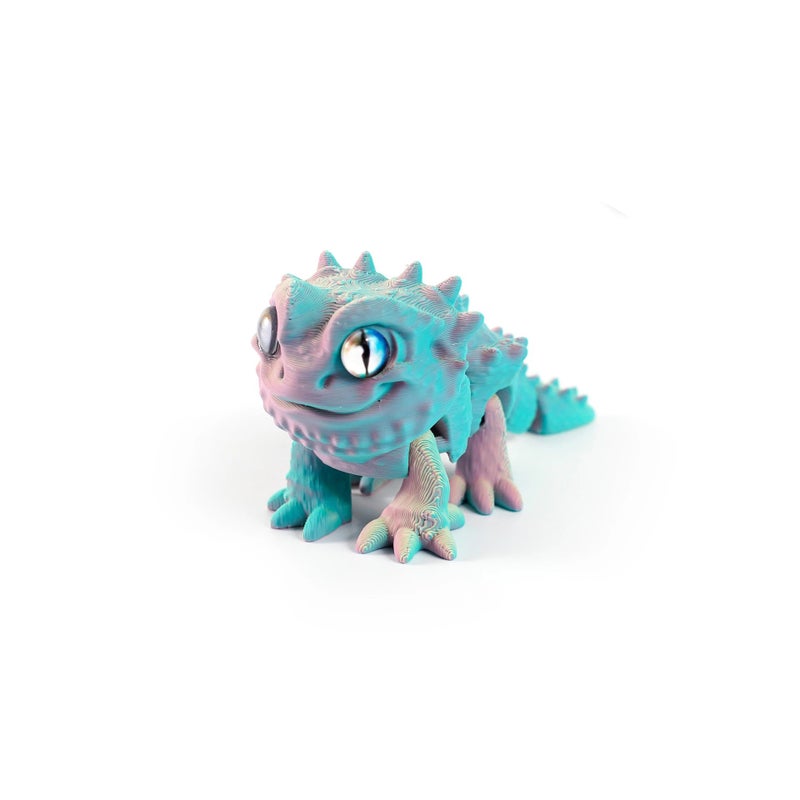 Y&D Vashine 3D Printed PLA Friendly Materials Bearded Dragon Toy Colorful Flexible Crystal Decoration Animal Figure for Kids - Image 1