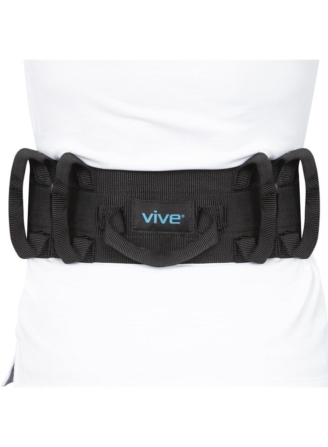 VIVE Gait Belt (300lbs) Transfer Belt with Handles - Medical Nursing Safety Patient Assist - Bariatric, Elderly, Handicap, Physical Therapy - PT Gate Strap Quick Release Metal Buckle, Grabbing Teeth - Image 1