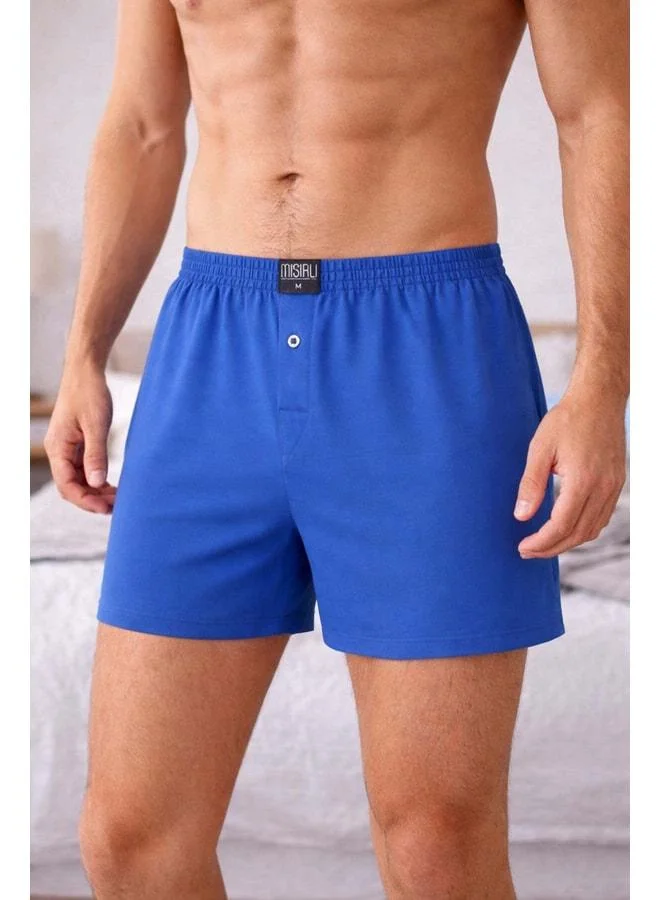 Aytuğ Indigo Ares Men's Cotton Boxer Shorts.