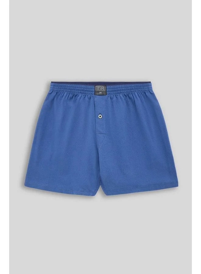 Aytuğ Indigo Ares Men's Cotton Boxer Shorts.