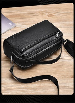 WEIXIER Men Business Messenger Bag Casual Large Capacity Water-proof PU Leather Wear Resistant Crossbody Bag  - Image 4