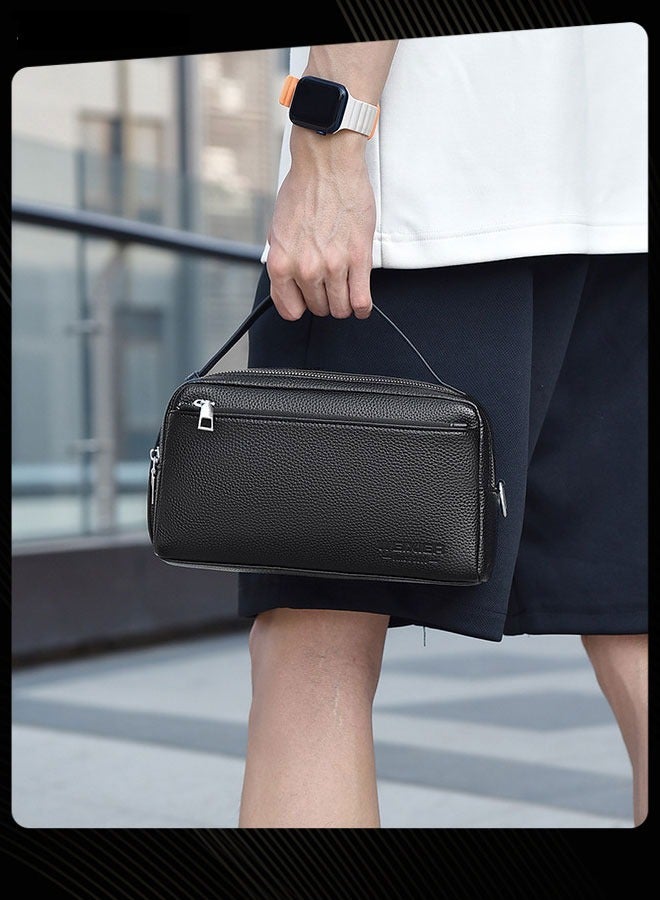 WEIXIER Men Business Messenger Bag Casual Large Capacity Water-proof PU Leather Wear Resistant Crossbody Bag - Image 2