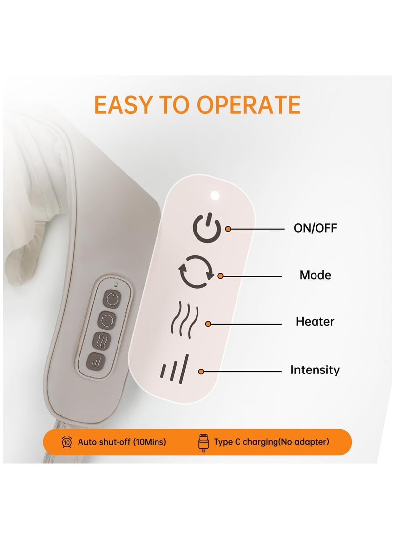 Mebak LimosRevitalizing Neck Massager with Heat - Deep Tissue Kneading Pillow for Neck, Shoulder, Back, Legs & Waist Pain Relief - Perfect for Home, Office & Car - Image 3