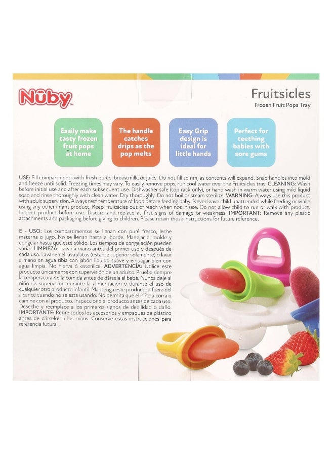 Nuby, Fruitsicles, Frozen Fruit Pops Tray, 6+ Months, 4 Pack - Image 3