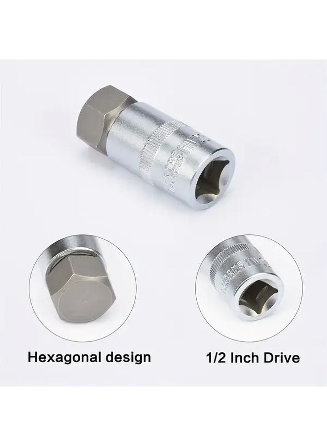 12 قطعة مجموعة مقابس ألين بمقبض 1/2 بوصة، 5-22 ملم، من سبيكة الفاناديوم الكروم - Image 4